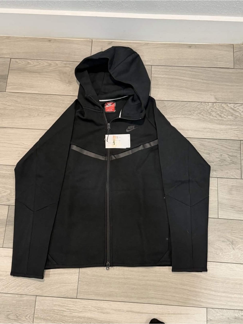 Nike Tech Black Zip-Up Hoodie